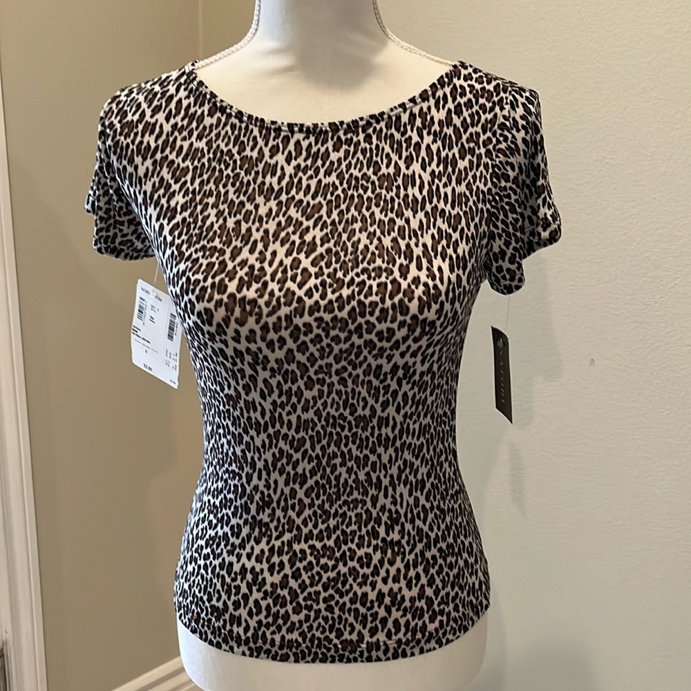 Animal print to NWT acetate & Lycra top Small  new never worn